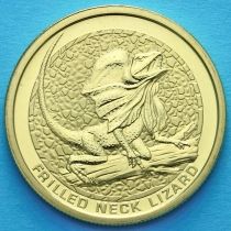 Австралия 1 доллар 2008 год. Плащеносная ящерица.
