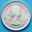 Монета Австралии 6 пенсов 1963 год. Королева Елизавета II. Серебро.
