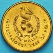 Монета Австралии 1 доллар 1986 год. Международный год мира.