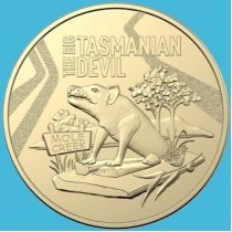 Австралия 1 доллар 2023 год. Большой тасманийский дьявол