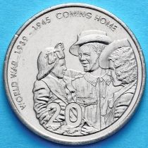 Австралия 20 центов 2005 г. 60 лет окончанию Второй Мировой Войны