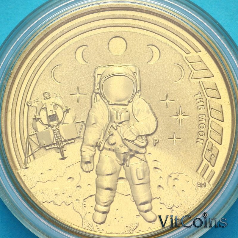 Монета Австралии 1 доллар 2009 год. Луна