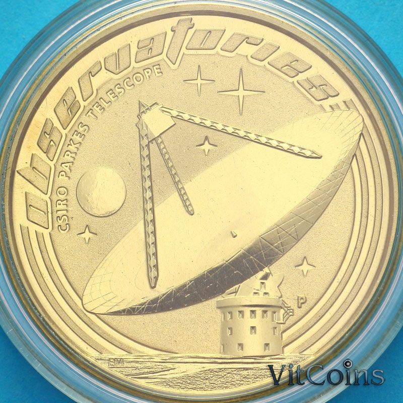 Монета Австралии 1 доллар 2009 год. Обсерватория Паркса