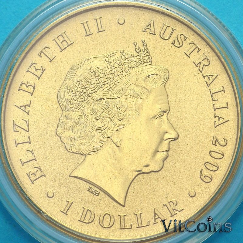 Монета Австралии 1 доллар 2009 год. Обсерватория Паркса