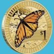Монета Австралия 1 доллар 2012 год.  Бабочка данаида монарх