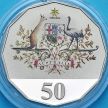 Монета Австралия 50 центов 2001 год. 100 лет Федерации. Пруф. Цветная.