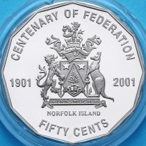 Австралия 50 центов 2001 год. Остров Норфолк. Пруф