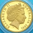 Монета Австралия 1 доллар 2001 год. 100 лет Федерации.. Цветная. Пруф.
