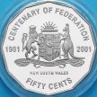 Монета Австралия 50 центов 2001 год. Новый Южный Уэльс. Пруф