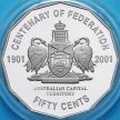 Монета Австралия 50 центов 2001 год. Австралийская Столичная Территория.  Proof