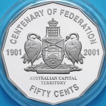 Австралия 50 центов 2001 год. Австралийская Столичная Территория. Proof