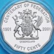 Монета Австралия 50 центов 2001 год. Квинсленд. Proof