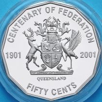 Австралия 50 центов 2001 год. Квинсленд. Proof