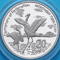 Австралия 20 центов 2001 год. Северная территория. Proof