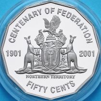 Австралия 50 центов 2001 год. Северная территория. Proof