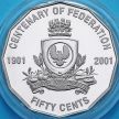Монета Австралия 50 центов 2001 год. 100 лет Федерации. Южная Австралия Proof