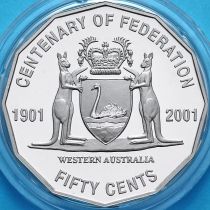 Австралия 50 центов 2001 год. Западная Австралия. Proof