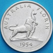 Австралия 1 флорин 1954 год. Серебро