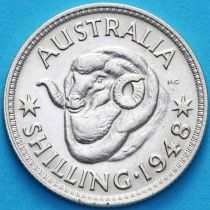 Австралия 1 шиллинг 1948 год. Серебро