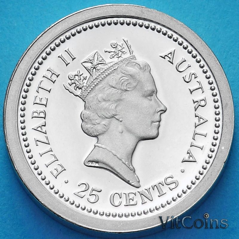 Монета Австралия 25 центов 1988 год. The Dump. Сестры Вавалаг. Пруф