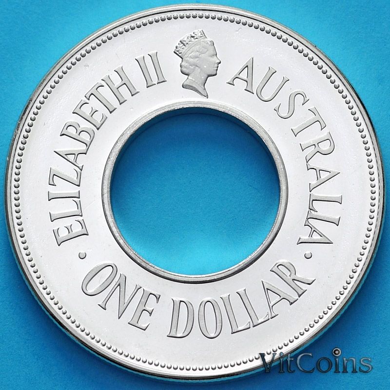 Монета Австралия 1 доллар 1990 год. Охота на баррамунди и морских карасей. Пруф Монета Австралия 1 доллар 1990 год. Охота на баррамунди и морских карасей. Пруф