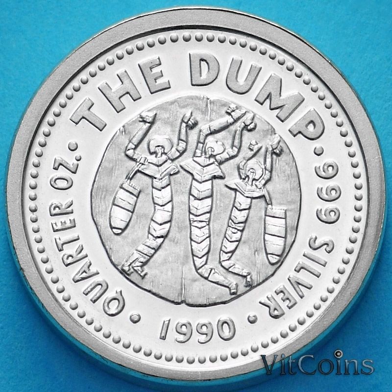 Монета Австралия 25 центов 1990 год. The Dump. Танцующие Мими. Пруф