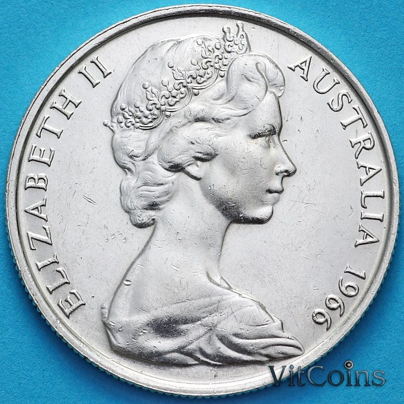 Монета Австралия 20 центов 1966 год. BU
