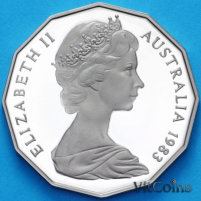 Монета Австралия 50 центов 1983 год. Пруф Монета Австралия 50 центов 1983 год. Пруф