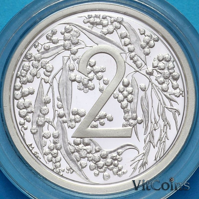Монета Австралия 2 цента 2009 год. Образец 1966 года. 