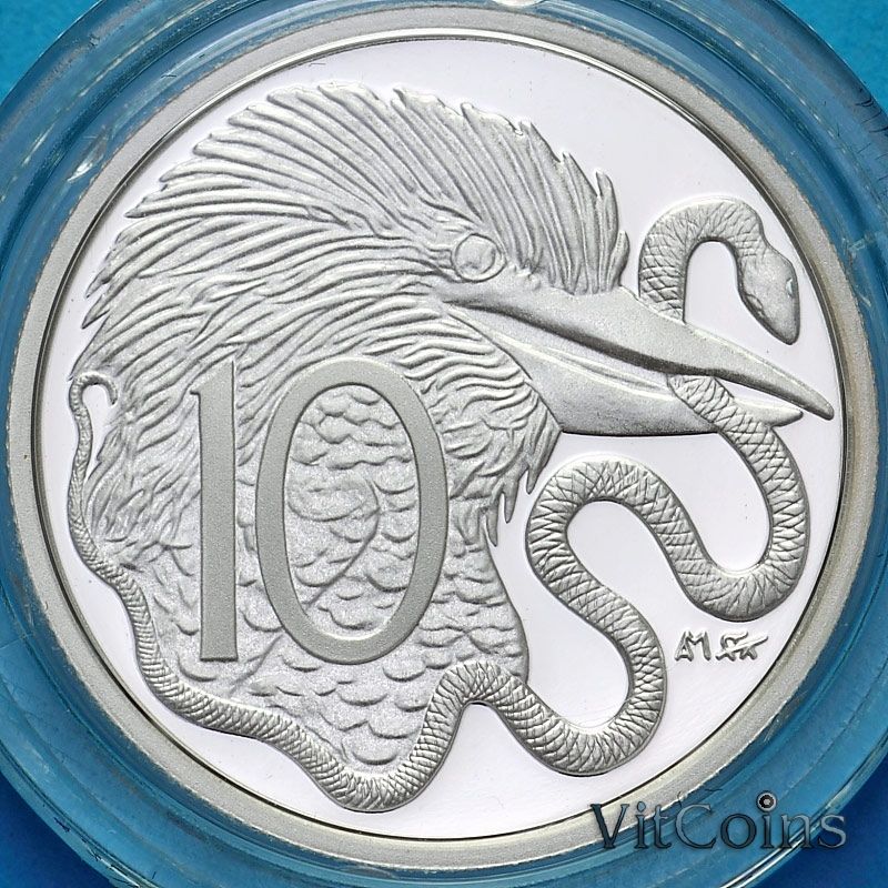 Монета Австралия 10 центов 2009 год. Образец 1966 года. 