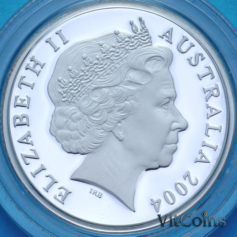 Монета Австралии 1 доллар 2004 год. Proof