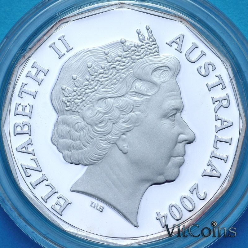 Монета Австралия 50 центов 2004 год. Пруф