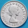 Монета Австралия 3 пенса 1953 год. Серебро