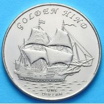 Острова Гилберта 1 доллар 2015 год. Голден хинд