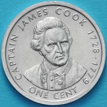 Острова Кука 1 цент 2003 год. Джеймс Кук.