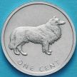 Монета Островов Кука 1 цент 2003 год. Бордер-колли.