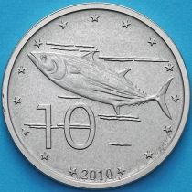 Острова Кука 10 центов 2010 год. Желтоперый тунец