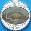 Монета Острова Кука 50 центов 2007 год.  Мост Харбор-Бридж в Сиднее. Голограмма