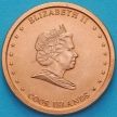 Монета Острова Кука 5 центов 2010 год. Гардения тайтенская