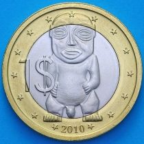 Острова Кука 1 доллар 2010 год. Морской бог Тангароа.