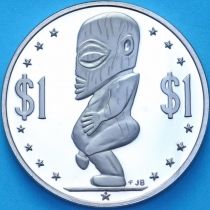 Острова Кука 1 доллар 1975 год. Пруф. №2