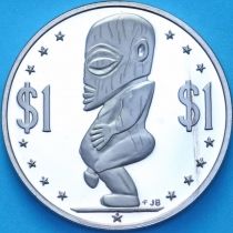 Острова Кука 1 доллар 1975 год. Пруф. №1