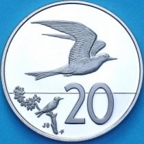 Острова Кука 20 центов 1975 год. Пруф