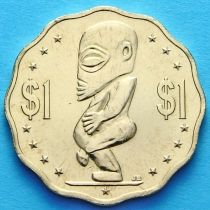 Острова Кука 1 доллар 2015 год. Морской бог Тангароа.