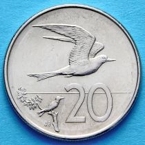 Острова Кука 20 центов 2015 год. Белая каракча.
