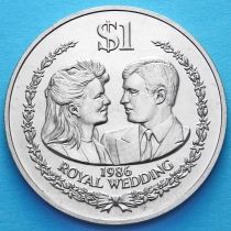 Острова Кука 1 доллар 1986 год. Свадьба принца Эндрю.