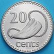 Монета Фиджи 20 центов 2006 год. Церемониальный зуб кашалота.