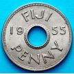 Монета Фиджи 1 пенни 1955 год.