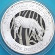 Монета Фиджи 1 доллар 2009 год. Зебра