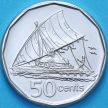 Монета Фиджи 50 центов 2009 год. Парусное каноэ